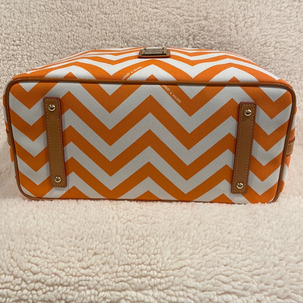 Dooney & Bourke Orange Chevron Tote & Zipper Pouch - Picture 5 of 7